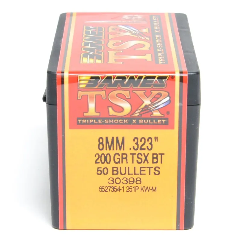  Barnes Bullets 8mm x 200 TSX BT 50ct 30398