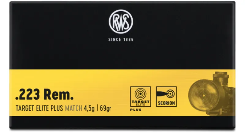 RWS .223 Remington 69Grain Target Elite Plus Ammunition 