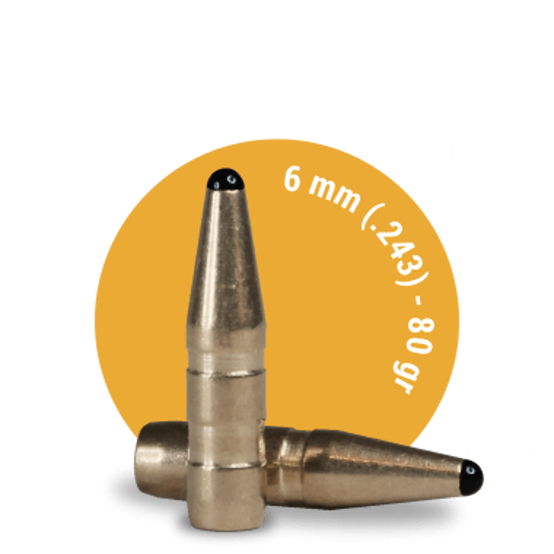 Fox Classic Hunter Bullets .243/6mm 80Grain - 50ct - Lead Free