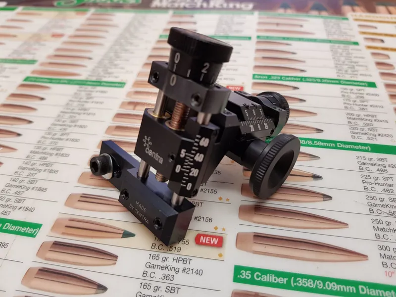  Centra Rear Sight LR Paramount/Swing Mount UK NRA - Left Hand - 1/4MOA