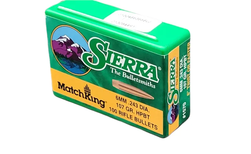  Sierra Bullets .243/6mm x 107gr HPBT Match 100ct 1570