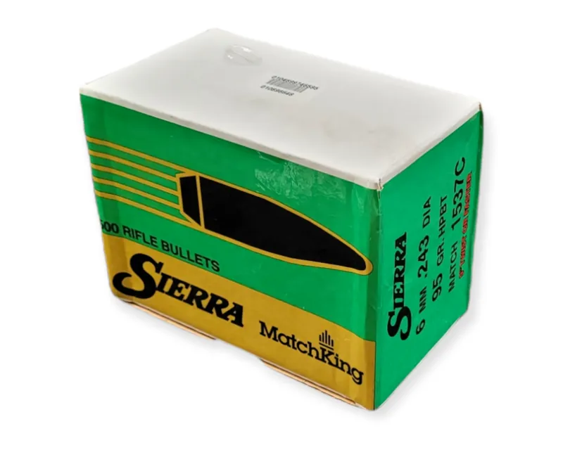  Sierra Bullets .243/6mm x 95gr HPBT Match 500ct 1537C
