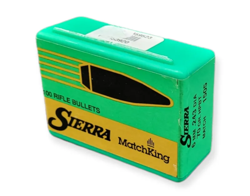  Sierra Bullets .243/6mm x 70gr HPBT Match 100ct 1505
