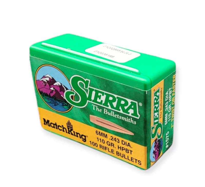  Sierra Bullets .243/6mm x 110gr HPBT Match 100ct 1575
