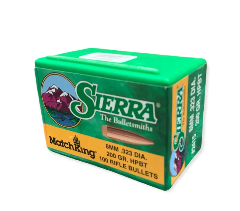  Sierra Bullets 8mm x 200gr HPBT Match 100ct 2415