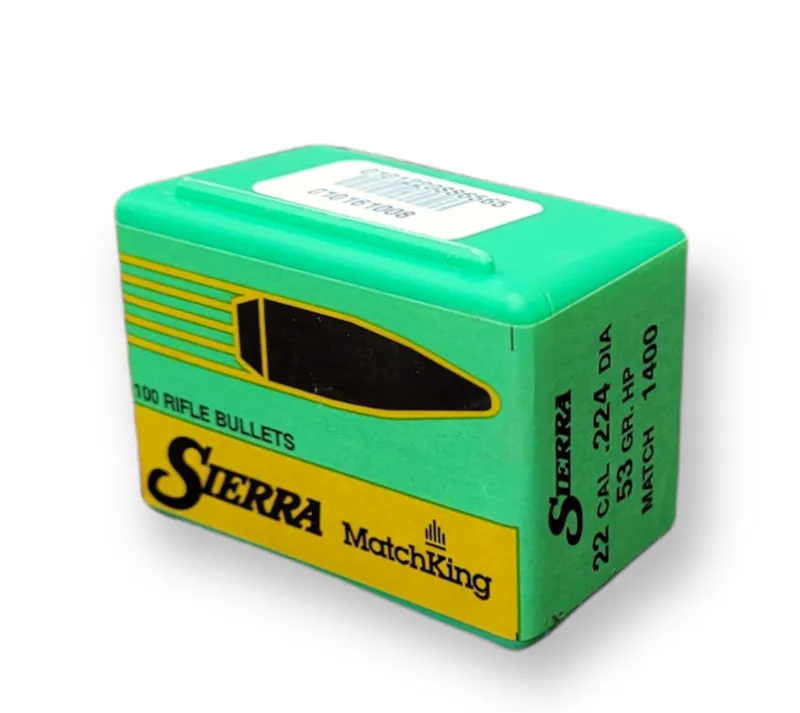 Sierra Bullets .224 x 53gr HP Match 100ct 1400
