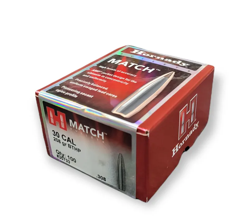  Hornady .30 x 208 Grain Match BT HP 100ct 30733