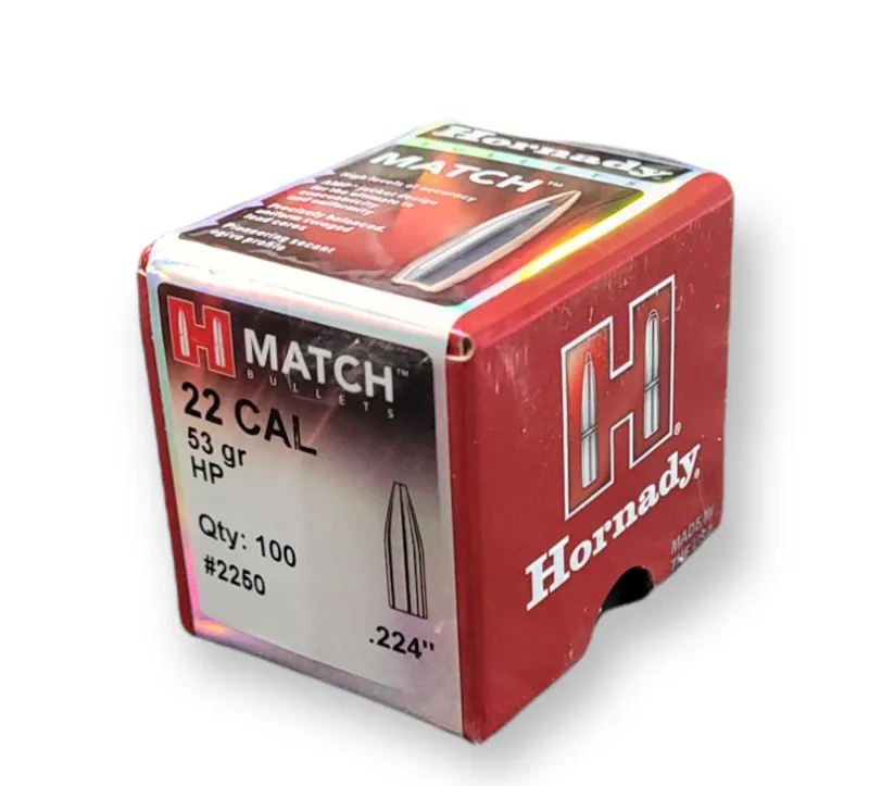  Hornady .224 x 53 Grain Match HP 100ct 2250