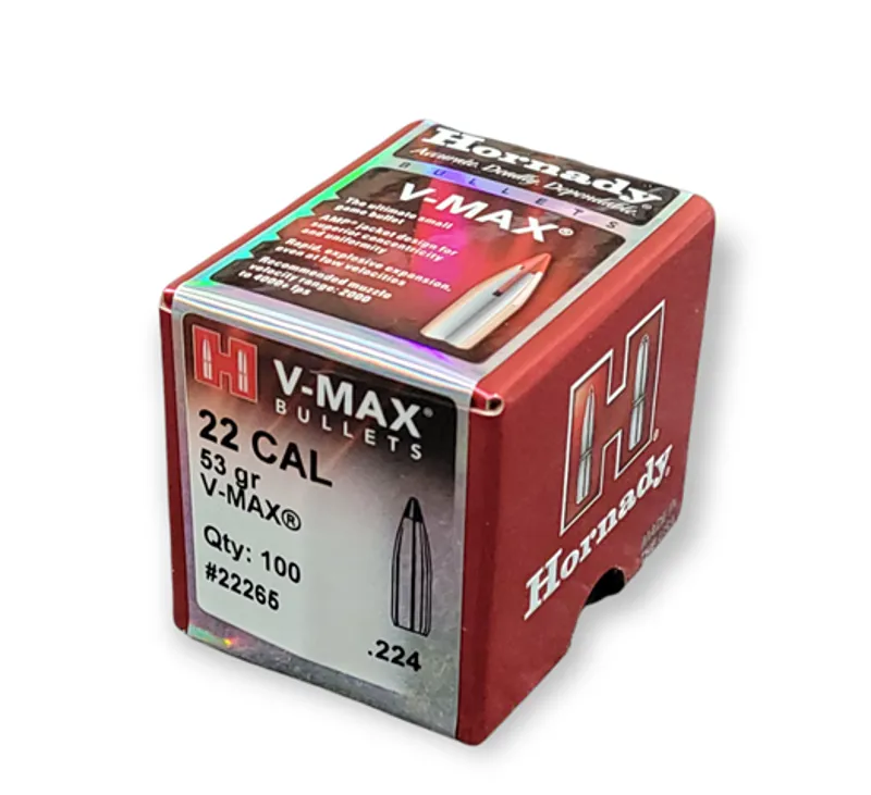  Hornady .224 x 53 Grain V-Max 100ct 22265