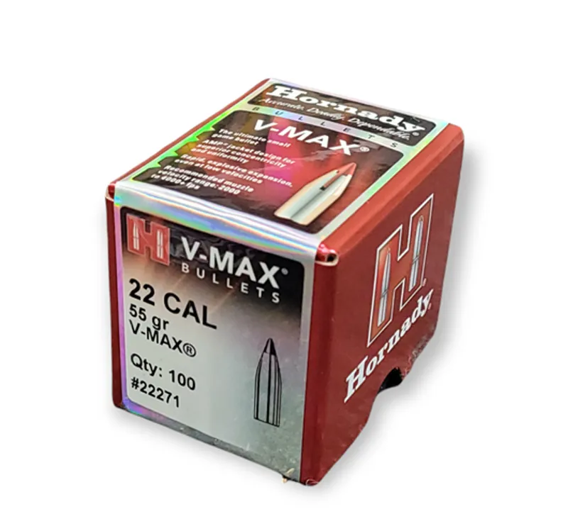 Hornady .224 x 55 Grain V-Max 100ct 22271
