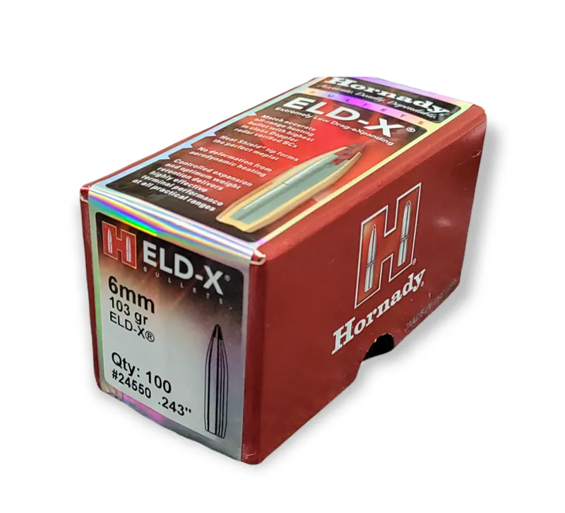  Hornady .243/6mm x 103 Grain ELD-X 100ct 24550
