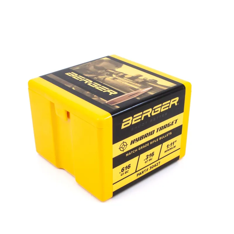  Berger .30 x 200 Grain Match Hybrid Target 100ct 30427 