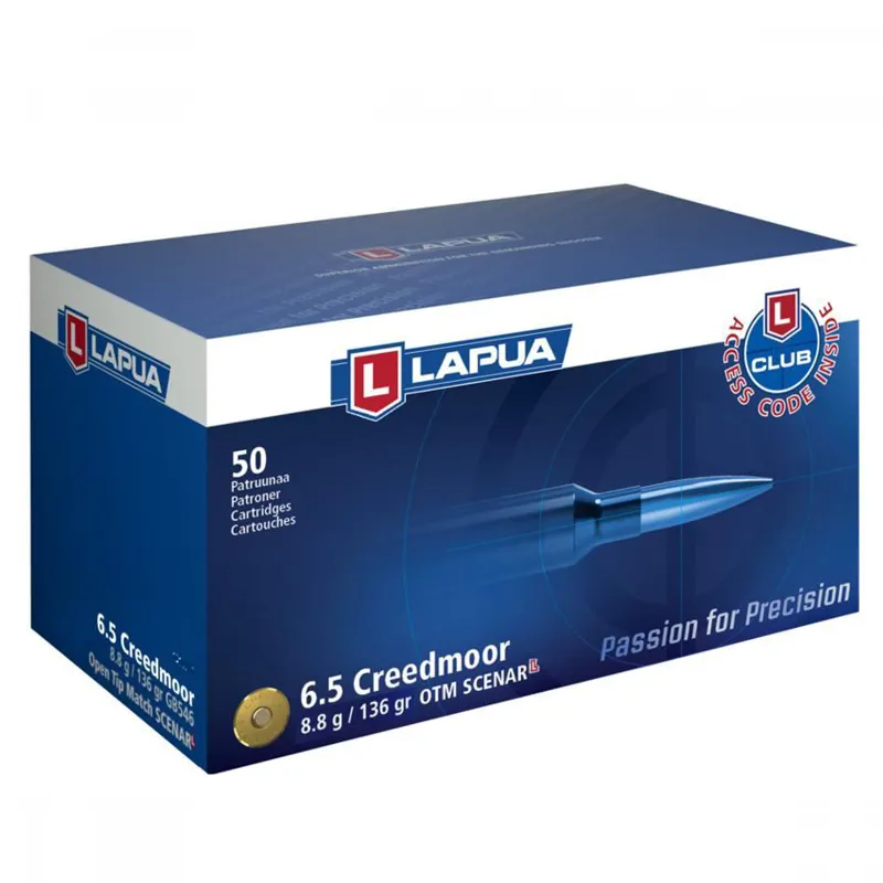  Lapua 6.5 Creedmoor 136Grain Scenar L Ammunition - LA4316063 - 50Rnd