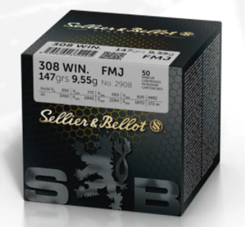 Sellior  Bellot .308 Win 147Grain FMJ Ammunition 