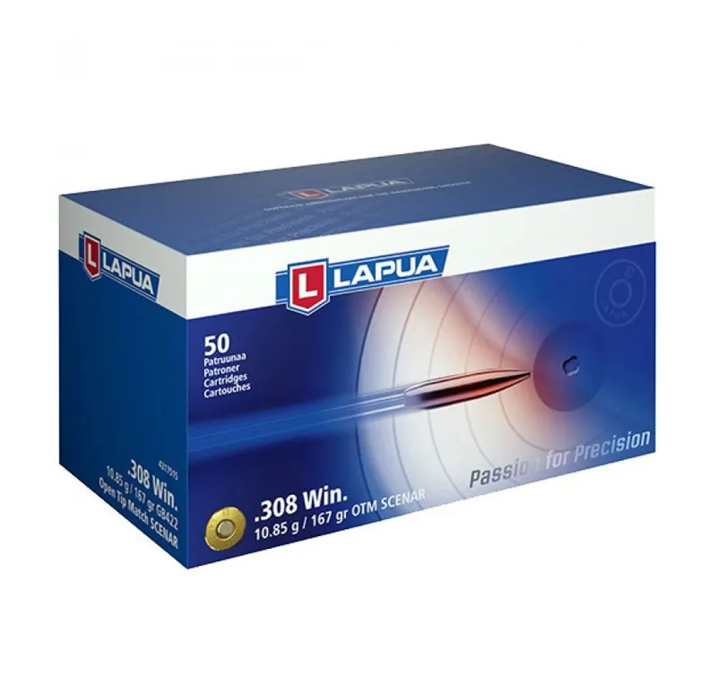 Lapua .308 Win. 167Grain Scenar OTM Ammunition LA4317515