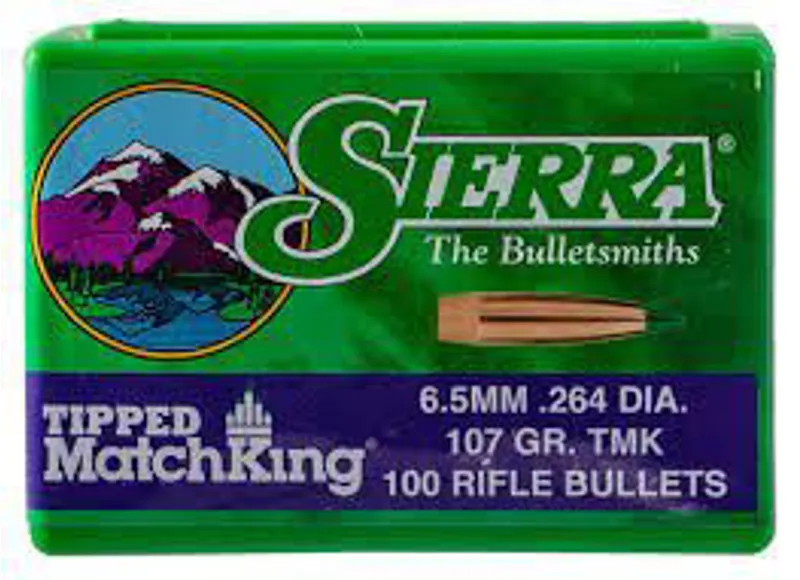  Sierra Bullets .264/6.5mm x 107gr TMK Tipped Matchking 100ct 7407