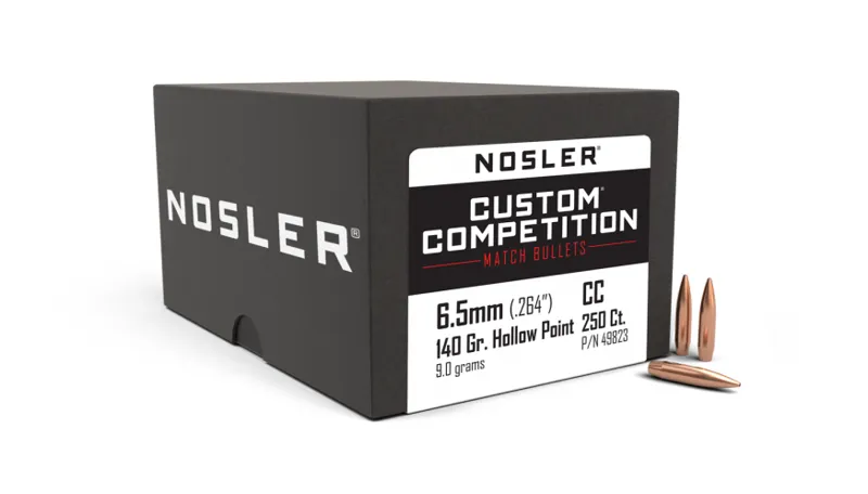  Nosler 6.5/.264 x 140 Grain Custom Competition HPBT 250ct 49823