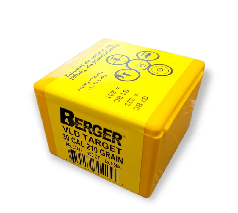  Berger .30 x 210 Grain VLD Target 100ct 30415