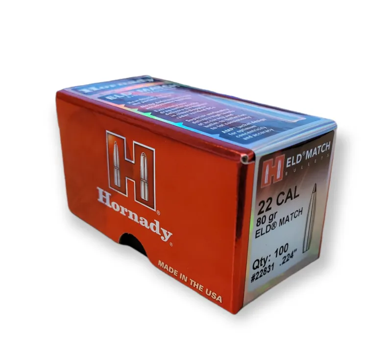  Hornady .224 x 80 Grain ELD-M 100ct 22831