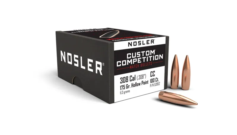  Nosler .30 x 175Grain Custom Competition HPBT 100ct 53952