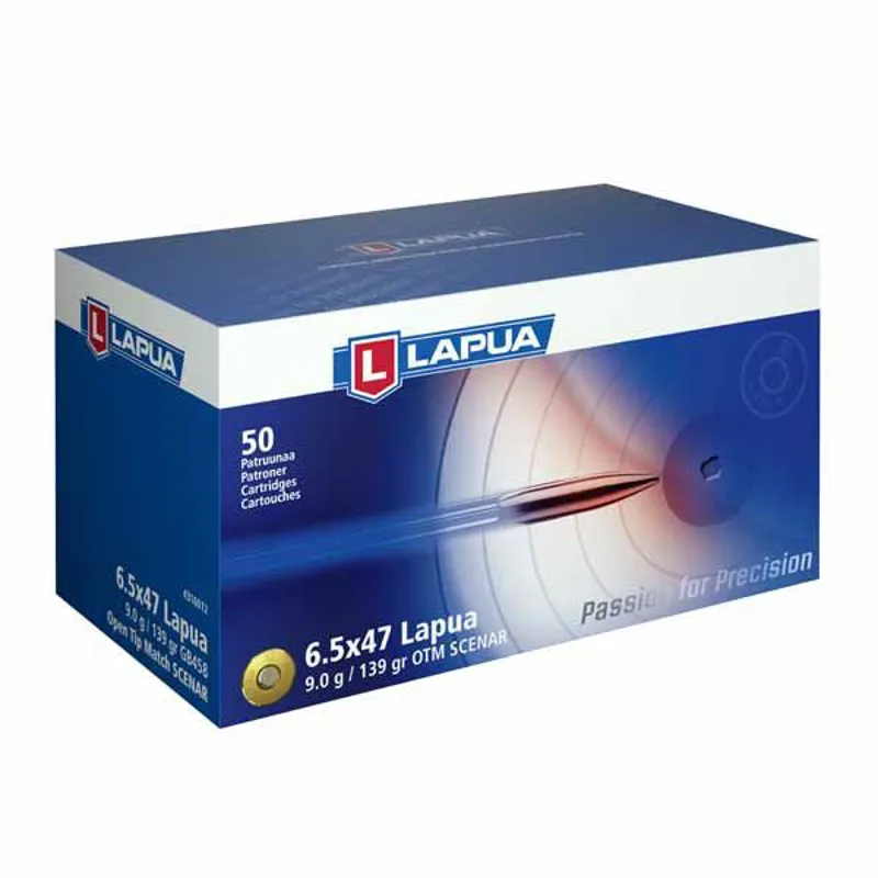  Lapua 6.5x47 Lapua 139Grn Scenar L OTM Ammunition - 50 Rnds LA4316012