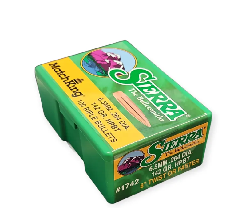  Sierra Bullets .264/6.5mm x 142gr HPBT Match 100ct 1742