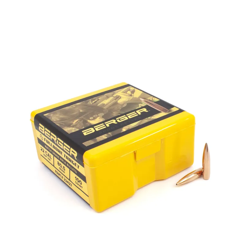 Berger 22 cal 80.5 Grain Match BT Fullbore - 22427