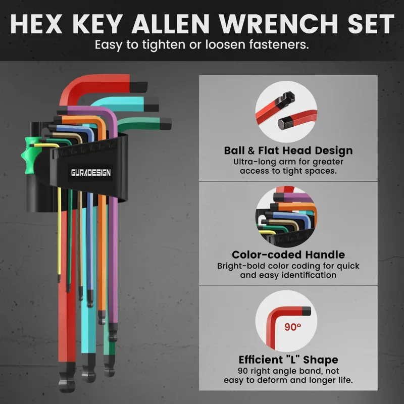 Allen Hex Key Set Metric - Imperial 19 Piece-1