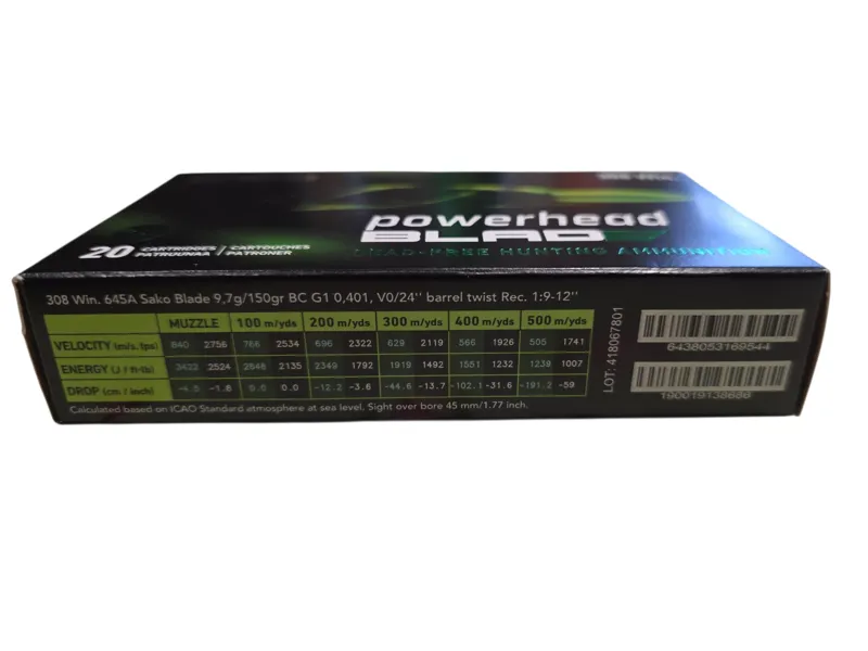 Sako .308 Win150Grain Powerhead Blade Ammunition - 20ct - 645A-1