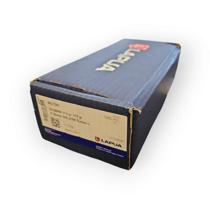  Lapua .30 x 175 Grain OTM Scenar L 1000ct - 4HL7061 