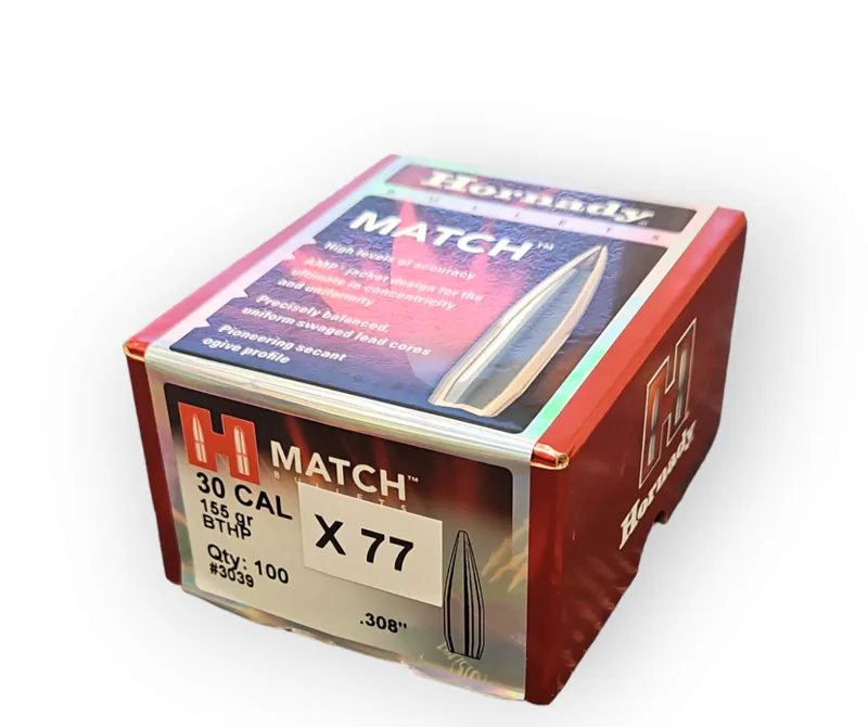 Hornady .30 x 155 Grain Match BT HP  77ct 3039