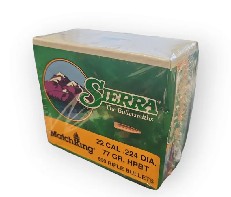  Sierra Bullets .224 x 77gr HPBT Match 500ct 9377C 