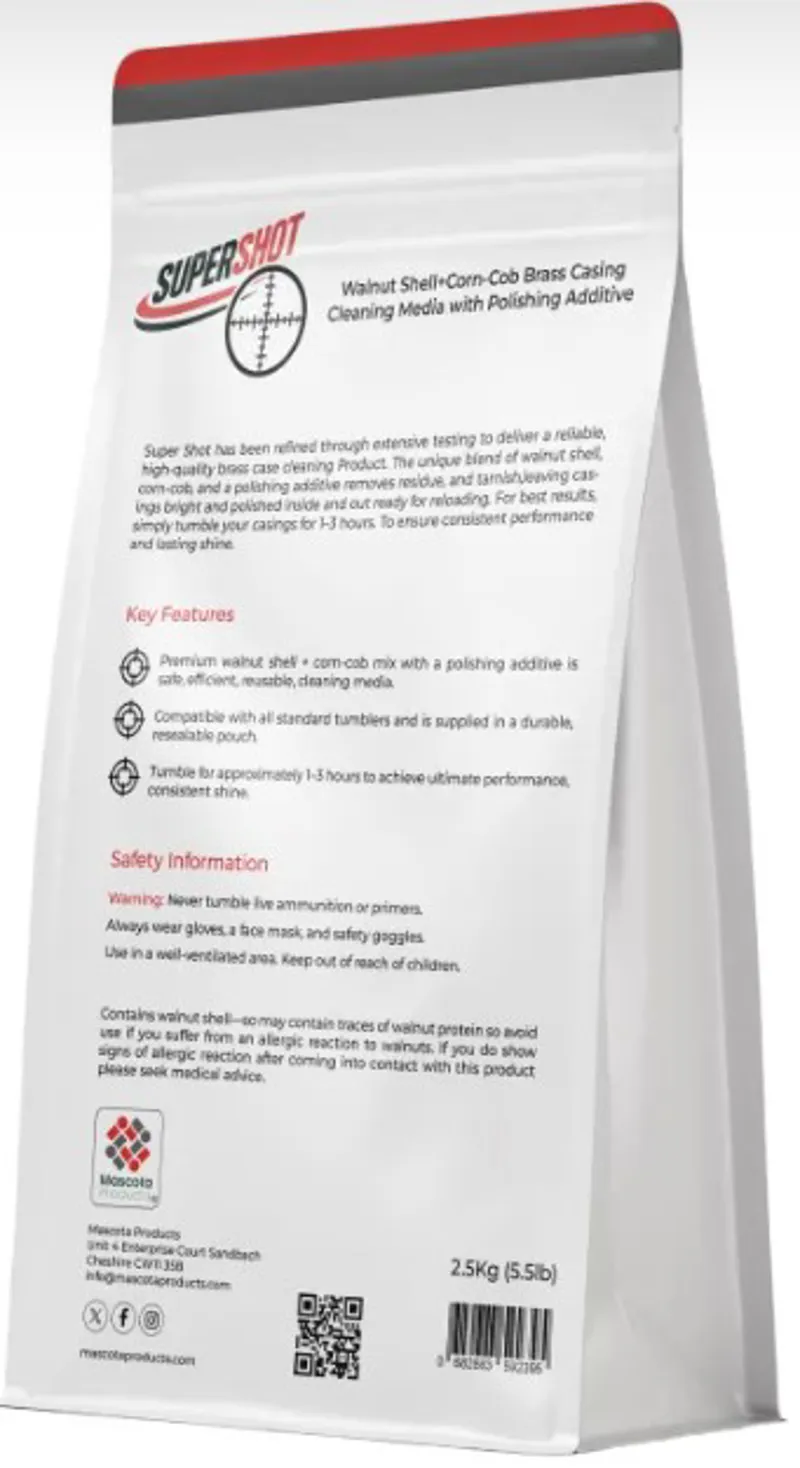 Super Shot Walnut Shell Corn-Cob Brass Casings tumbling Media + Polishing Additive 2.5Kg-1